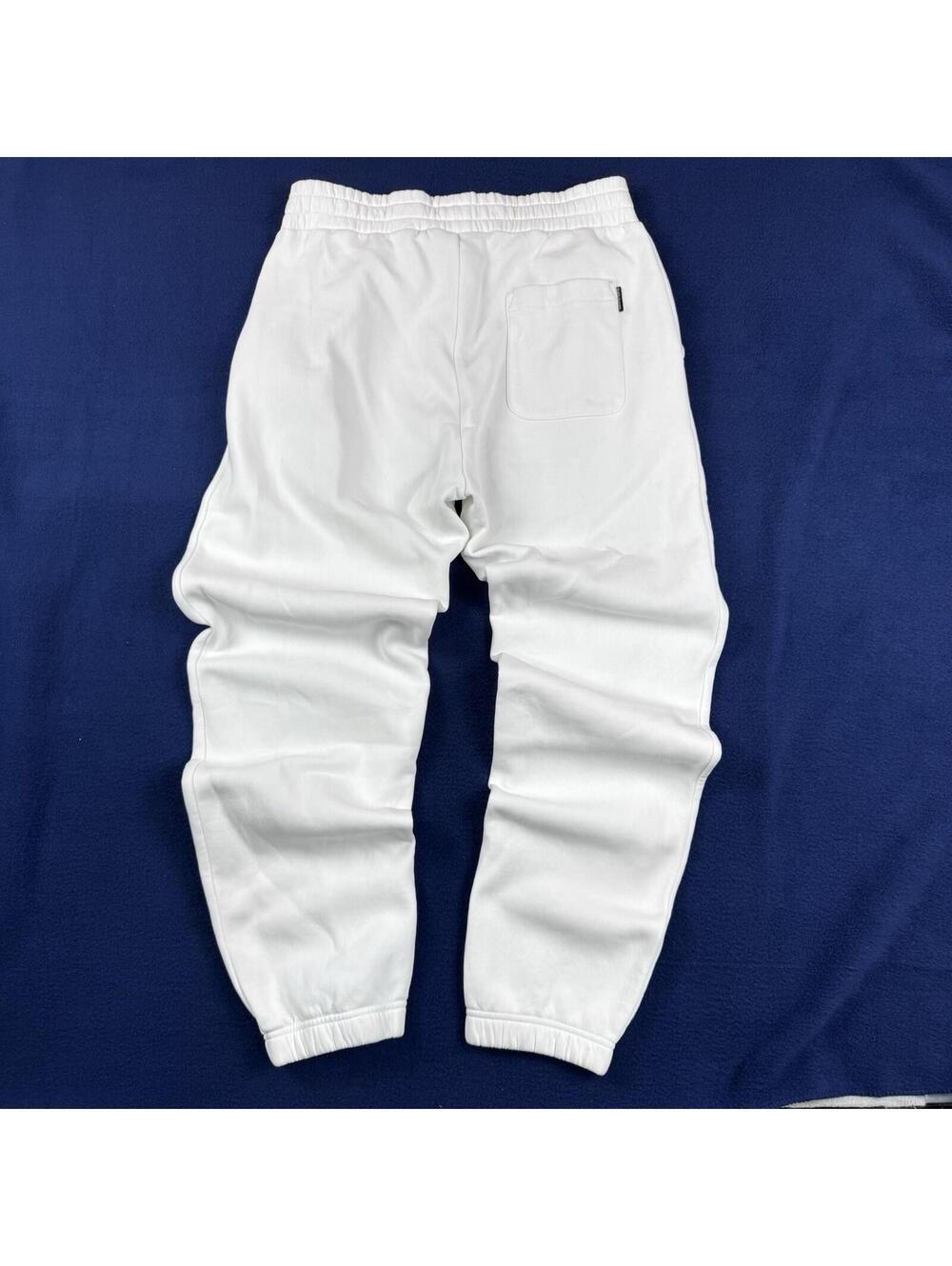 Peak Performance Sweatpants White Fleece Men Size L Joggers Athleisure Minimal